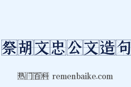 祭胡文忠公文造句是什么意思的图片